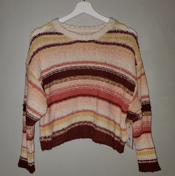 Billabong Easy Going Stripe Sweater Rose - Picture 3 of 15
